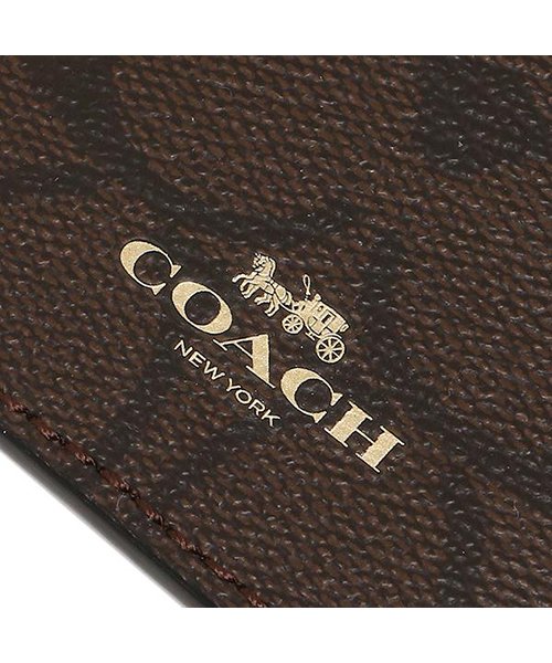 COACH(コーチ)/コーチ カードケース アウトレット レディース F63274 IMAA8 シグネチャー ランヤード IDケース パスケース ブラウン/ブラック/img02