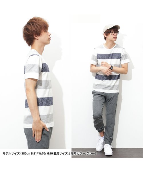 MAC HOUSE(men)(マックハウス（メンズ）)/Navy オーガニックコットン スラブボーダーTシャツ MH/03520SS－1/img15