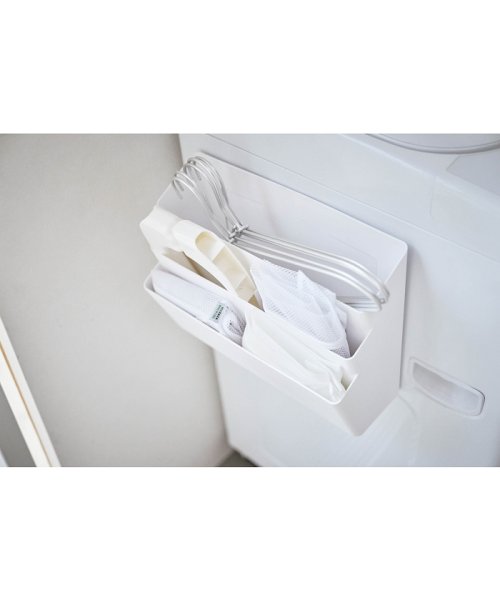 YAMAZAKI(ヤマザキ)/洗濯機横マグネット収納ポケット 3段  プレート ホワイト/img03