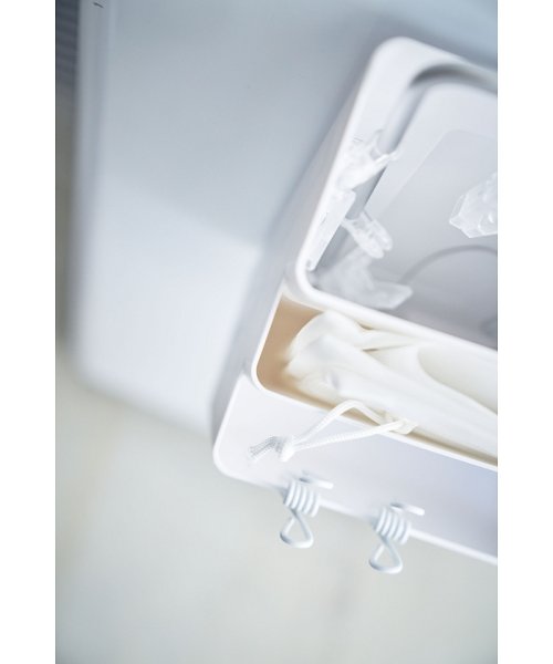 YAMAZAKI(ヤマザキ)/洗濯機横マグネット収納ポケット 3段  プレート ホワイト/img09