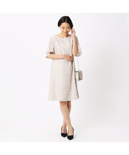 コムサイズム Comme Ca Ism 結婚式 お呼ばれ 通勤対応 ラッセルレース ワンピース グリーン コムサイズム Comme Ca Ism Magaseek