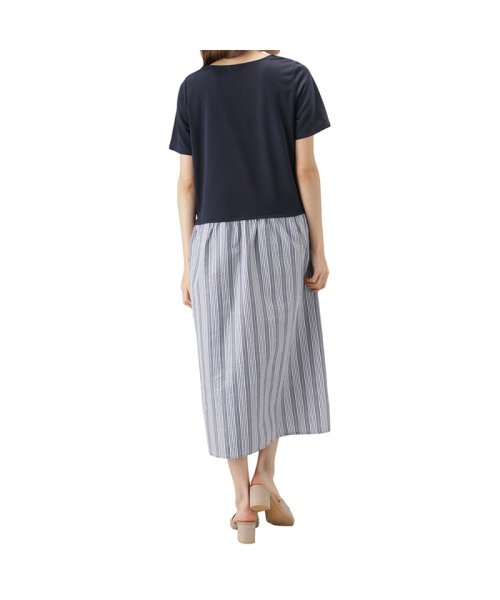 MAC HOUSE(women)(マックハウス（レディース）)/Navy ドッキングワンピース NJPH8105L/img03