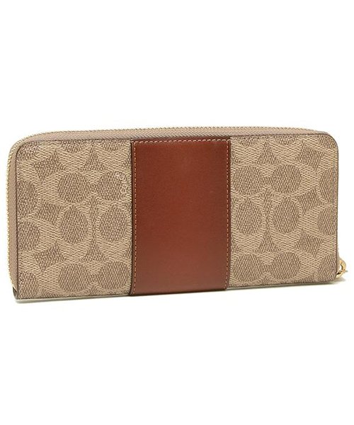 コーチ 長財布 レディース Coach B4nq4 ブラウン カーキ コーチ Coach Magaseek