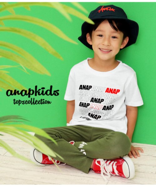 ANAP KIDS(アナップキッズ)/ポイントカラーANAPロゴTシャツ/img01