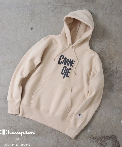 ADAM ET ROPE'(アダム　エ　ロペ)/【Champion】リバースウィーブ グラフィックパーカ/UNISEX/img01