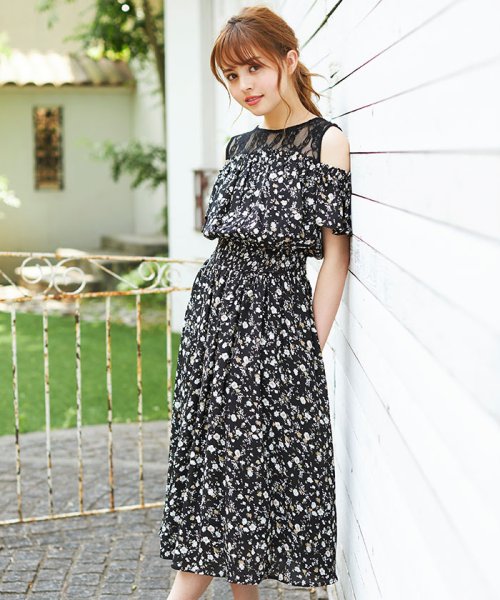 セール 66 Off レースレイヤー肩あき花柄 ワンピース イング Ingni Magaseek