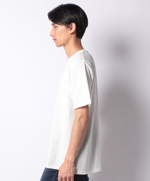 MARUKAWA(大きいサイズのマルカワ)/大きいサイズ ケーブル編み柄 半袖Tシャツ/img01