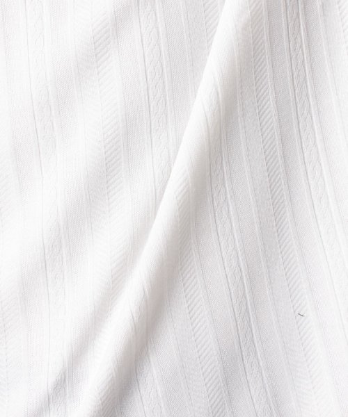MARUKAWA(大きいサイズのマルカワ)/大きいサイズ ケーブル編み柄 半袖Tシャツ/img04