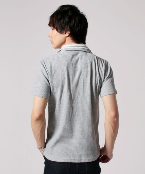 THE CASUAL(ザ　カジュアル)/(スプ) SPU テレコ地半袖二枚襟ポロシャツ/img14