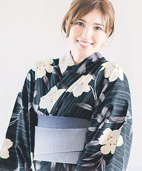 レディース 大人 浴衣セット ゆかた しわへこ帯 下駄 着付け本 腰ひも はんなり高級浴衣5点セット ディータ Dita Magaseek