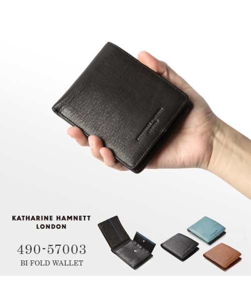 キャサリンハムネット 財布 二つ折り財布 メンズ レディース 本革 KATHARINE HAMNETT 490－57003 キャサリンハムネット 二つ折り財布 KATHARINE HAMNETT