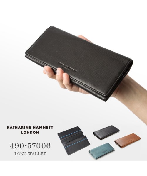 KATHARINE HAMNETT(キャサリン ハムネット)/キャサリンハムネット 財布 長財布 本革 薄型 薄い メンズ レディース KATHARINE HAMNETT 490－57006/img12