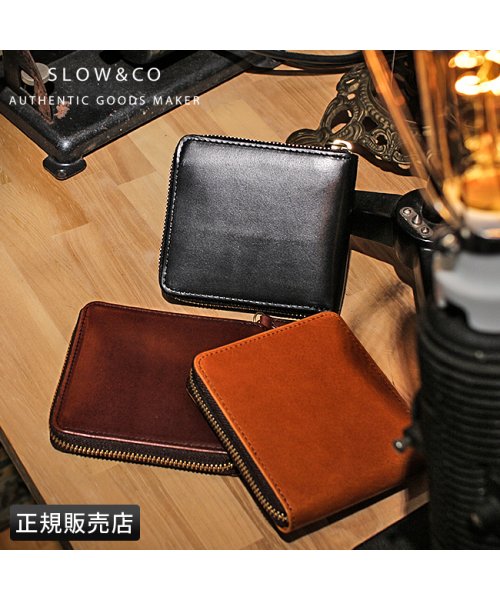 SLOW スロウ 財布 二つ折り財布 box型小銭入れ 本革 レザー ハービー メンズ レディース ブランド ラウンドファスナー herbie so660g 