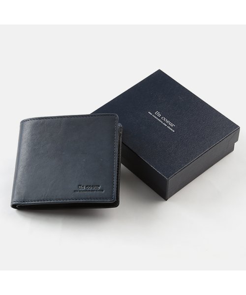 アンクール 財布 二つ折り財布 メンズ ブランド Box型小銭入れ 本革 Un Coeur Msc アンクール Un Coeur Magaseek
