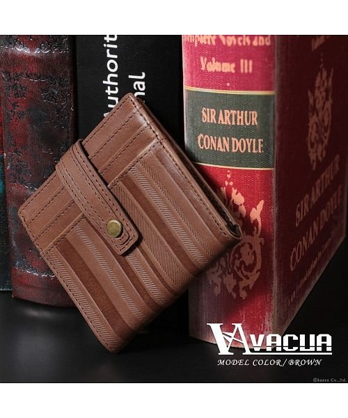 VACUA(ヴァキュア)/二つ折り財布 メンズ 本革 ストライプ レザー 薄い スリム 2つ折り 牛革 財布 折財布 短財布 おしゃれ かっこいい VACUA ヴァキュア VA－6103/img03