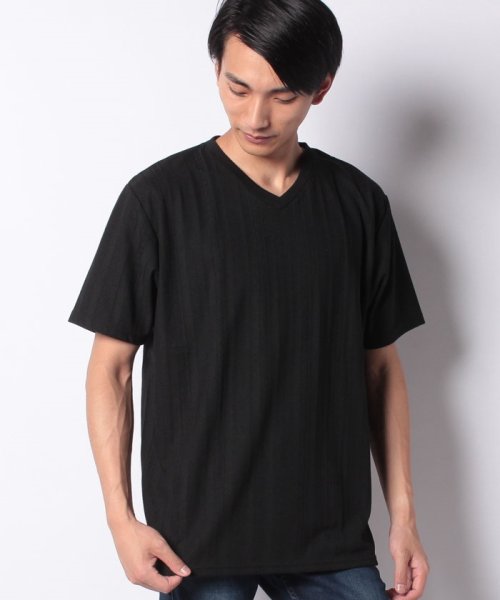 MARUKAWA(大きいサイズのマルカワ)/大きいサイズ ケーブル編み柄 半袖Tシャツ/img06