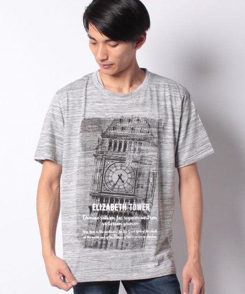 MARUKAWA(大きいサイズのマルカワ)/大きいサイズ 杢 フォトプリント 半袖Tシャツ/img10