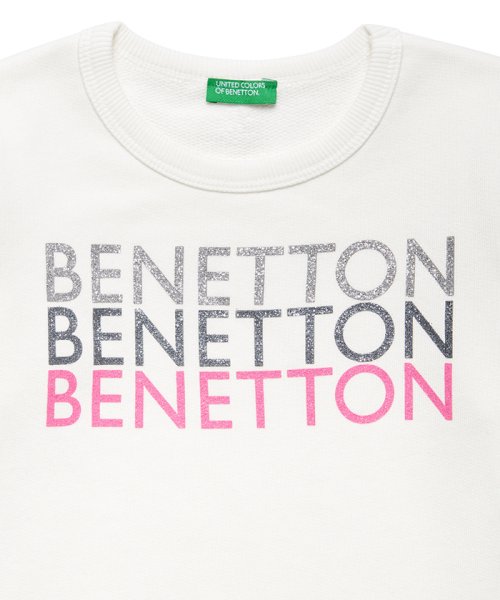 BENETTON (UNITED COLORS OF BENETTON GIRLS)(ユナイテッド　カラーズ　オブ　ベネトン　ガールズ)/グリッターロゴスウェット・パーカー/img01