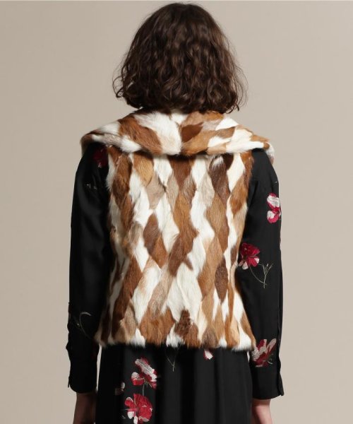 セール パッチワークファーベスト グレースコンチネンタル Grace Continental Magaseek