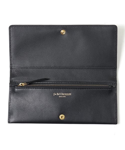 J&M DAVIDSON(ジェイアンドエム　デヴィッドソン)/10170 7314 9990 PLAIN FLAP WALLET 二つ折り長財布 BLACK ユニセックス/img02