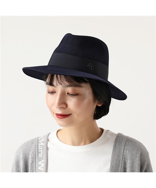 Maison Michel(メゾンミッシェル)/Maison Michel メゾンミッシェル 1002048002 HENRIETTA HAT フェルトハット 帽子 NAVY レディース/img01