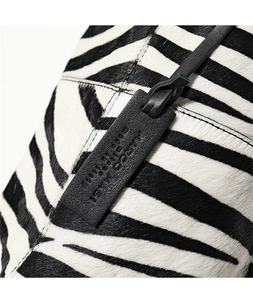MARCO MASI(マルコマージ)/2836 イタリア製 本革 ハラコ 丸底 巾着 ハンドバッグ  ZEBRA レディース/img04