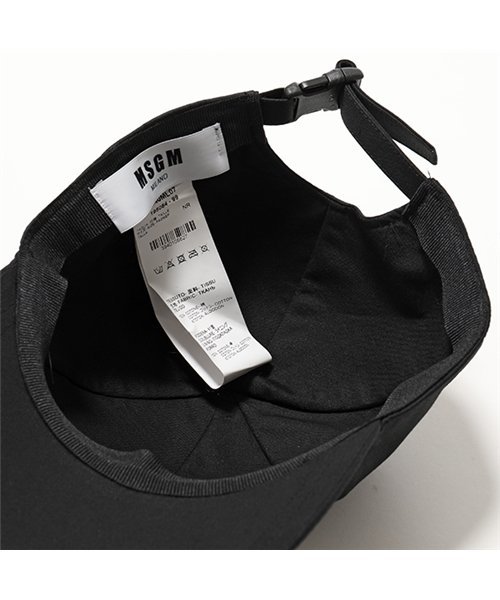 MSGM(MSGM)/ML07 ロゴ刺繍 コットン ベースボールキャップ 帽子 スポーツ 99/ブラック ユニセックス/img02