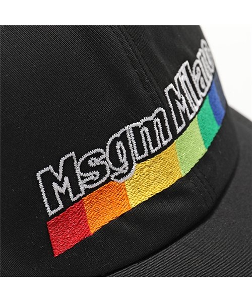 MSGM(MSGM)/ML07 ロゴ刺繍 コットン ベースボールキャップ 帽子 スポーツ 99/ブラック ユニセックス/img03