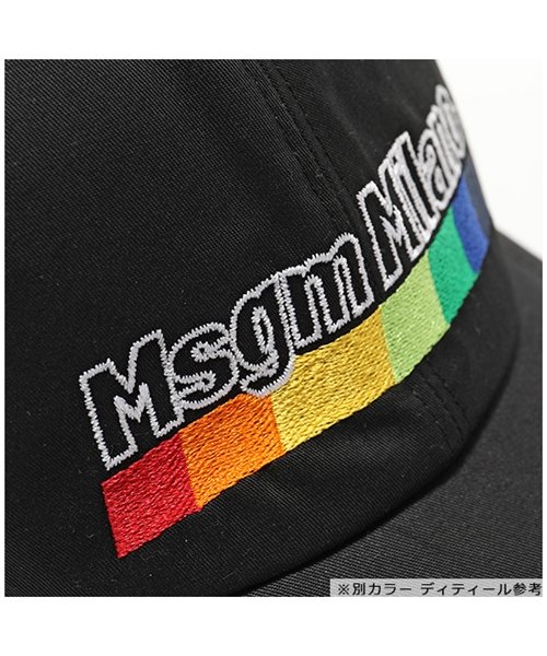 MSGM(MSGM)/ML07 ロゴ刺繍 コットン ベースボールキャップ 帽子 スポーツ カラー01/ホワイト ユニセックス/img03