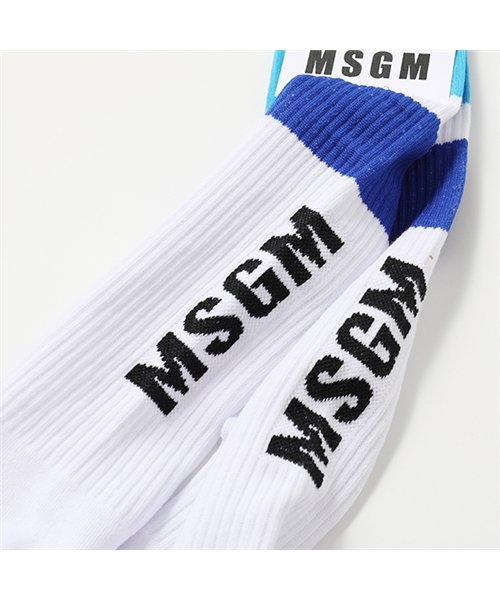MSGM(MSGM)/MS09 ロゴ リブ ハイソックス 靴下 89 メンズ/img01