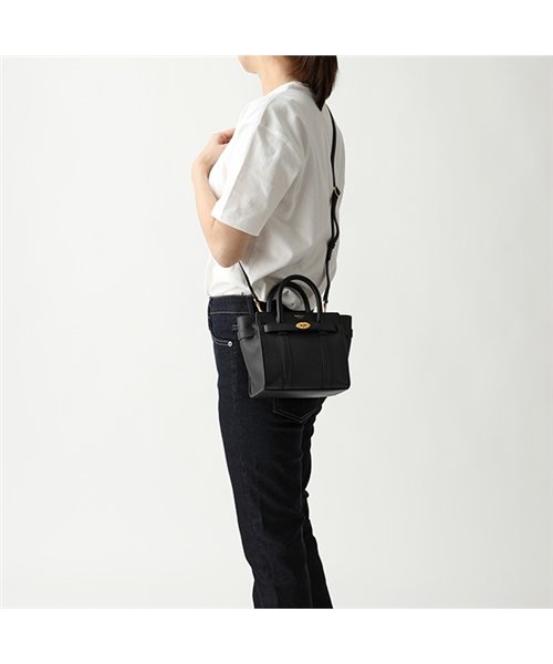 Mulberry(マルベリー)/RL5476 205 A100 MICRO ZIPPED BAYSWATER ベイズウォーター レザー ハンドバッグ ショルダーバッグ Black レディース/img07