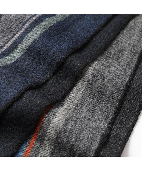 Paul Smith(ポールスミス)/M1A 362E AS04 WOOL COLLEGE マルチストライプ ウール マフラー フリンジ ストール カラー2色 メンズ/img02