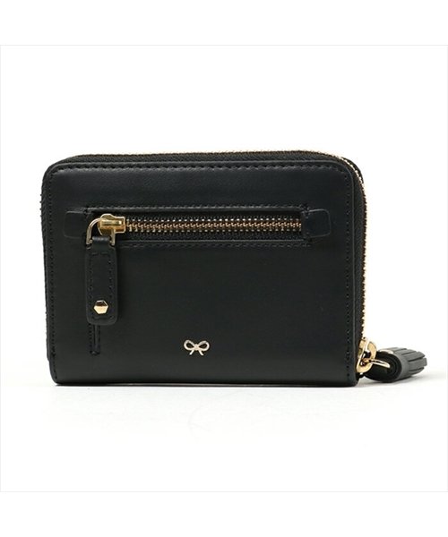 ANYA HINDMARCH(アニヤハインドマーチ)/947916 5050925947916 Small Zip Round Wallet Smiley ミニ財布 コインケース BlackCircus/img01