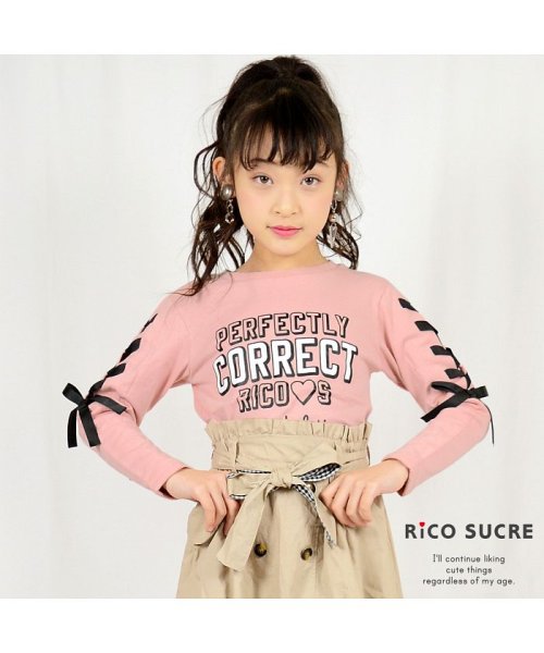 RiCO SUCRE(リコ シュクレ)/袖リボンロングTシャツ/img11