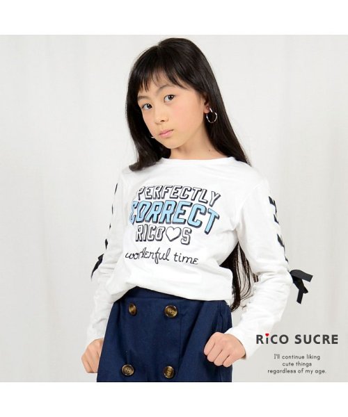 RiCO SUCRE(リコ シュクレ)/袖リボンロングTシャツ/img12