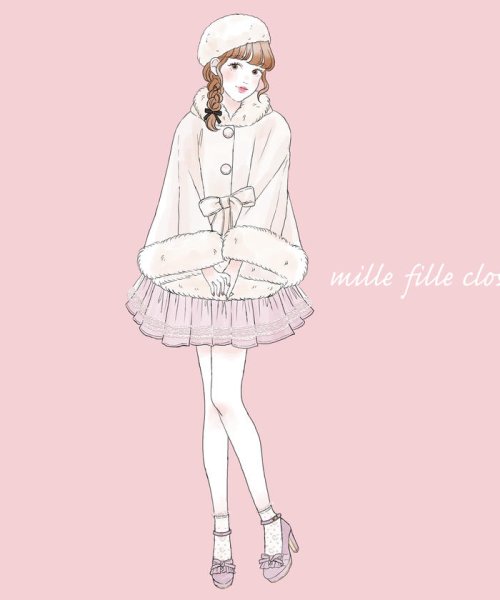 セール Milkyエンジェルファーポンチョコート Mille Fille Closet セール Milkyエンジェルファーポンチョコート Mille Fille Closet