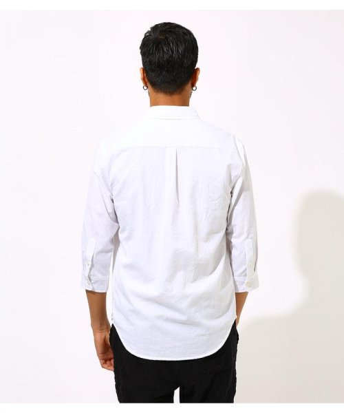 AZUL by moussy(アズールバイマウジー)/COTTON LINEN COOLMAX 3／4 SHIRT/img05