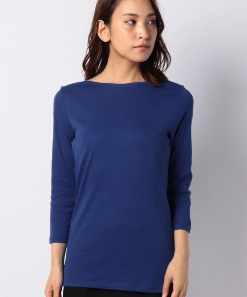 BENETTON (women)(ベネトン（レディース）)/袖ロゴ刺繍ボートネック7分袖Tシャツ・カットソー/img34