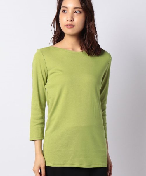 BENETTON (women)(ベネトン（レディース）)/袖ロゴ刺繍ボートネック7分袖Tシャツ・カットソー/img65