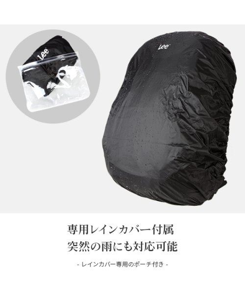 Lee(Lee)/Lee リー リュック 35L メンズ レディース ブラック 黒 大きめ 大容量 軽量 通学 A4 B4 torex 320－16200/img10