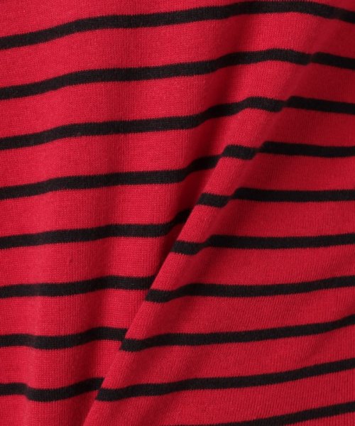 BENETTON (women)(ベネトン（レディース）)/袖ロゴ刺繍ボーダーボートネック7分袖Tシャツ・カットソー/img36