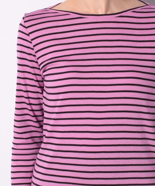 BENETTON (women)(ベネトン（レディース）)/袖ロゴ刺繍ボーダーボートネック7分袖Tシャツ・カットソー/img57