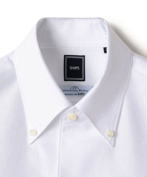 SHIPS MEN(シップス　メン)/SD: 【MONTI社製生地】カラミ ソリッド イタリアンボタンダウンシャツ(ホワイト)/img02