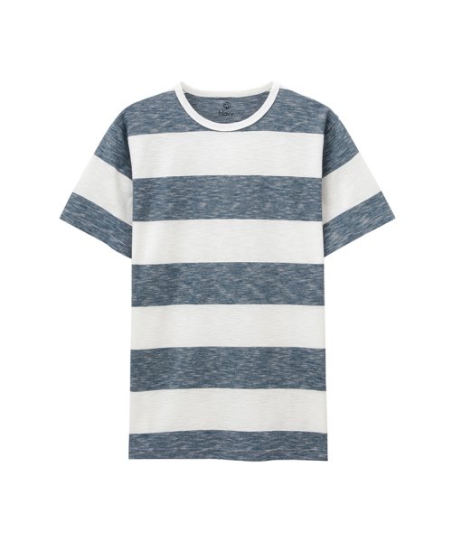 MAC HOUSE(men)(マックハウス（メンズ）)/Navy オーガニックコットン スラブボーダーTシャツ MH/03520SS－1/img24