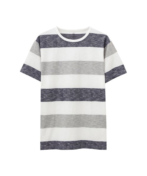 MAC HOUSE(men)(マックハウス（メンズ）)/Navy オーガニックコットン スラブボーダーTシャツ MH/03520SS－1/img25