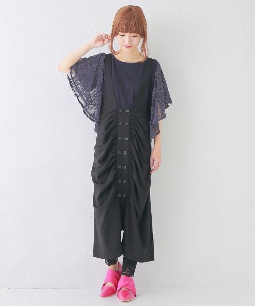 osharewalker(オシャレウォーカー)/『レース×シフォン変形フレア袖Tシャツ』/img11