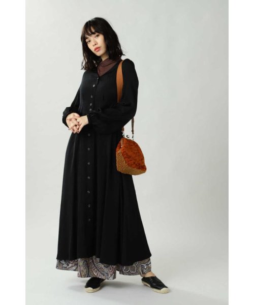 セール フロントボタンロングワンピース ローズバッド Rose Bud Magaseek