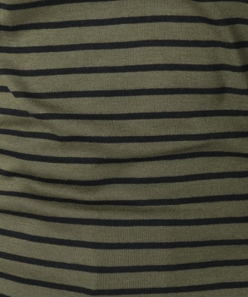 BENETTON (women)(ベネトン（レディース）)/袖ロゴ刺繍ボーダーハイネックロングTシャツ・カットソー/img62