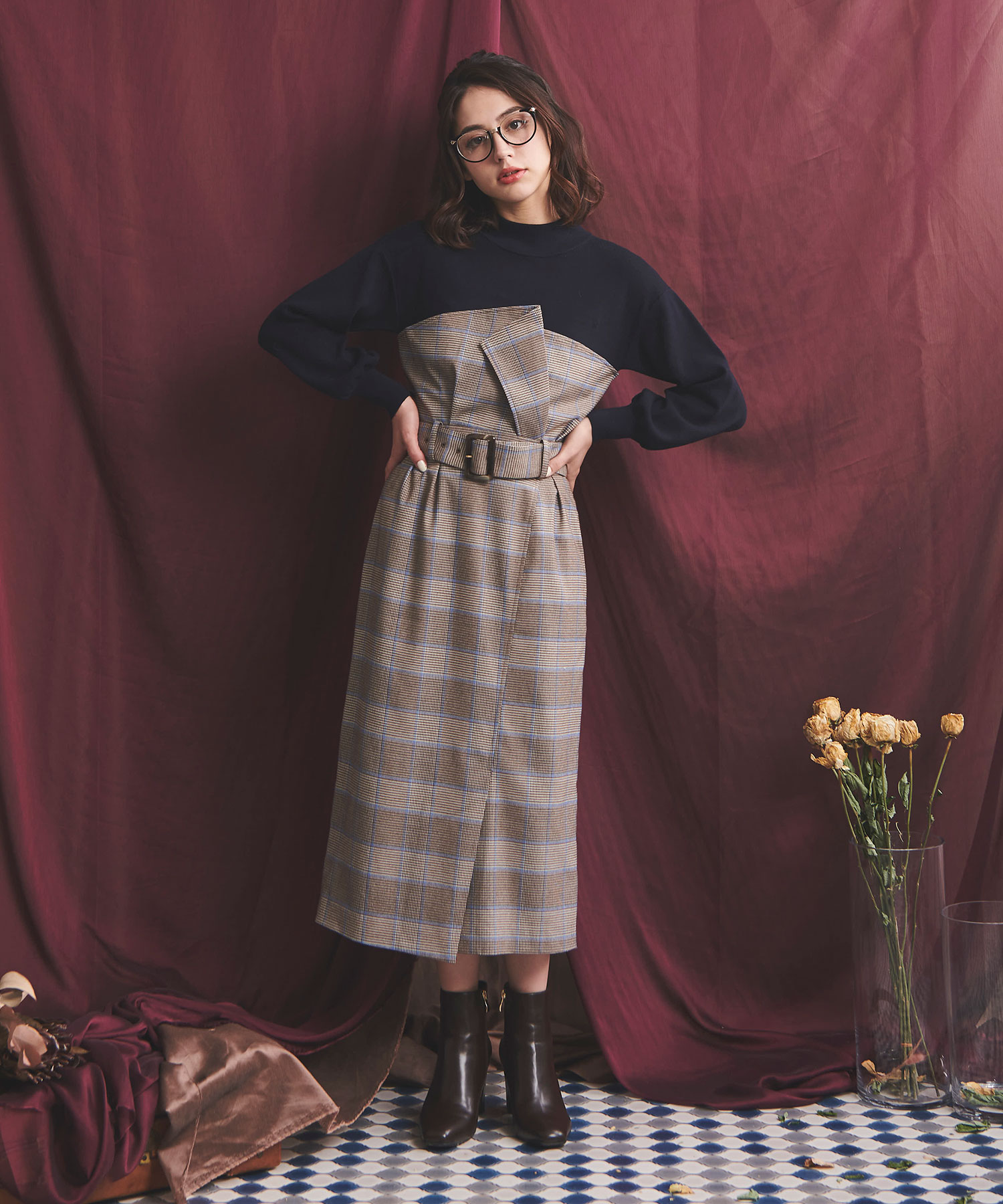 定価から3０ オフ Noela チェックタフタスカートドッキングワンピース 早者勝ち Cpslsctrainingportal Com