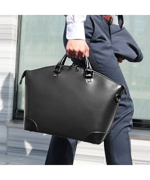 ビジネスバッグ メンズ ブリーフケース 自立 通勤鞄 扇形デザイン B4 Pc対応 出張 2way ショルダー付き Blu Re ブルーレ Blu Re Magaseek